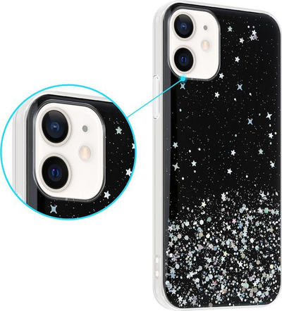 Futrollë Maximus MX Shine për Samsung A32 5G, TPU, me glitter, e zezë