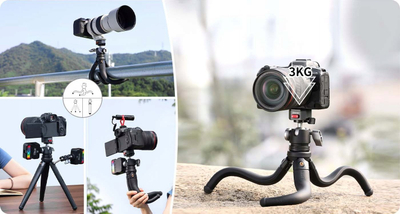 Tripod i butë Ulanzi MT-68 Octopus, ball head, quick release, i zi