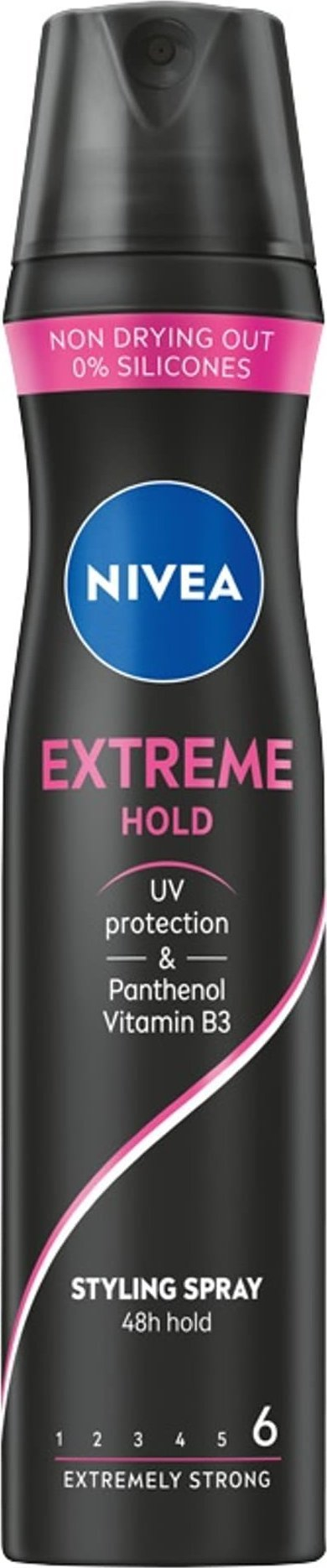Sprej flokësh Nivea Extreme Hold, fiksim shumë i fortë, 250 ml