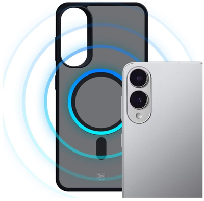 Маска за телефон 3MK Smoke MagCase за Samsung Galaxy S25 Edge, компатибилна со MagSafe, темно сива
