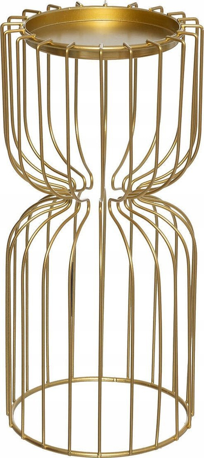 Mbajtëse qirinjsh Fééric Lights &amp; Christmas Hourglass, metal, 26 cm, ngjyrë ari, set me 2 copë