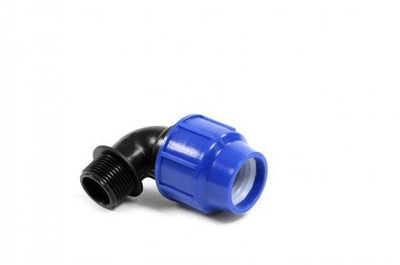 Bërryl me fileto të jashtme Lovrin Perla Blue, Ø32 mm x 1"