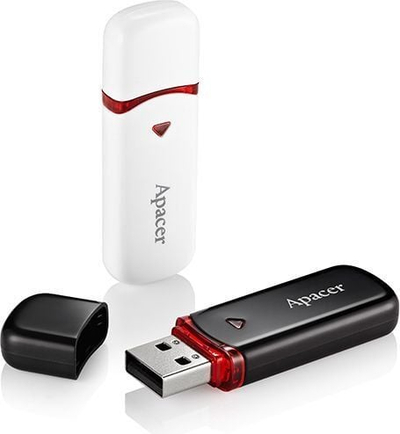 USB flash Apacer AH333, 64GB, USB 2.0, e bardhë