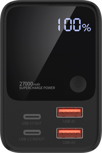 Powerbank Choetech B635BK, 27000mAh, 4 porta USB, i zi