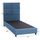 Krevat MILO HM652.09, tek, kadife, 90x200 cm, blu