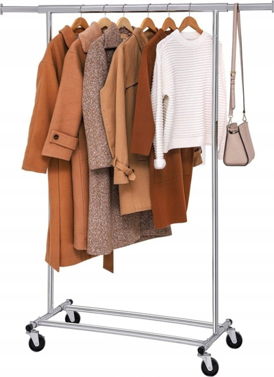 Varëse rrobash MobilRack Clothes Rack, me rrota, me dy shufra, e zezë