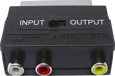 Adapter SCART në 3 RCA dhe S Video, hyrje dalje AV