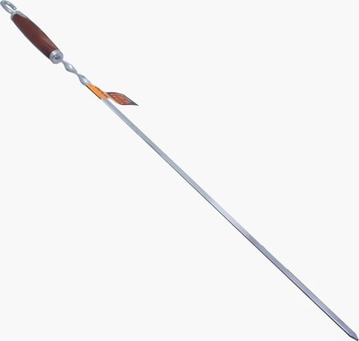 Shkop për shishkebab Texas Club, 50 cm, me dorezë, argjendtë
