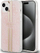 Kuti telefoni Guess IML 4G Gold Stripe për iPhone 15 14 13, hardcase TPU PC, rozë