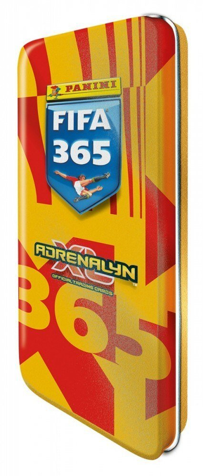 Сет за колекционирање Панини Адреналин XL FIFA 365 25/26 Pencil Tin, Momentum Gold Pack, картичка Limited Edition, повеќебојно