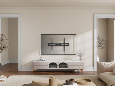 Mbajtëse muri për TV Gembird WM-100F-01, 43"-100", 75kg, e zezë