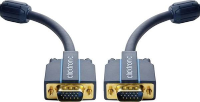 Kabllo VGA ClickTronic Casual Series, HD-15 në HD-15, 3m, blu e errët