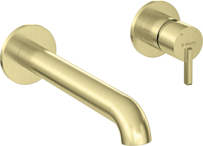 Rubinet lavamani i fshehur Deante Silia BQS R54L, montim në mur, gold i mat