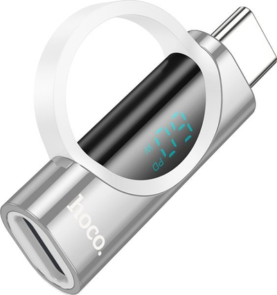 Adapter Hoco UA3, Type C në Lightning, 3A 60W, me ekran