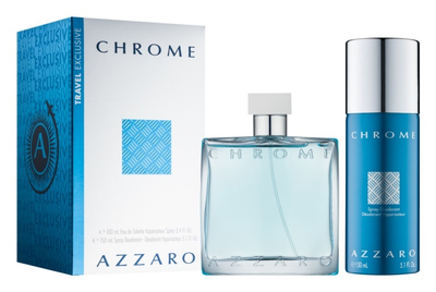 Set Azzaro Chrome Eau de Toilette 100 ml + Deodorant 150 ml, man
