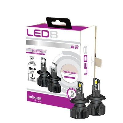 Lampa Led H7 12/24v +800% All Types Led8 Muhler