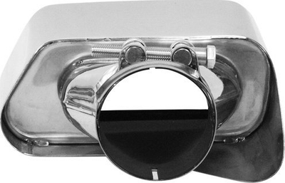 Fundi i ausguse për BMW F10, 185x85mm, hyrje 67mm, ngjyrë argjendtë