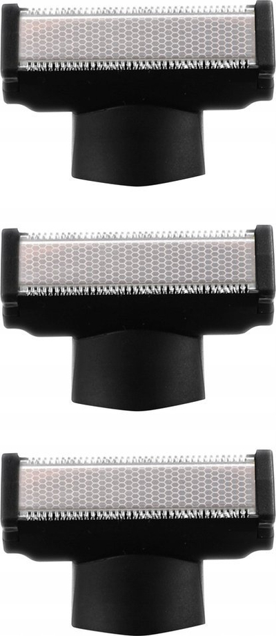 Koka zëvendësuese për trimmer Melissa 16680054, set me 3 copë, për mjekër dhe trup, ngjyrë e zezë