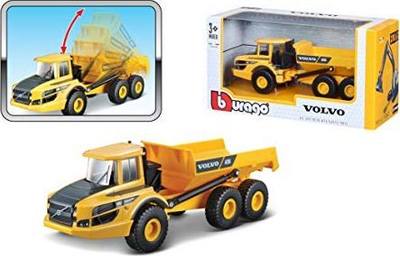 Lodër kamion Burago Volvo A25G, i verdhë