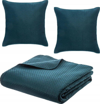 Set mbuloje krevati Dolce Vita, 240 x 260 cm, 2 jastëkë 60 x 60 cm, ngjyrë teal