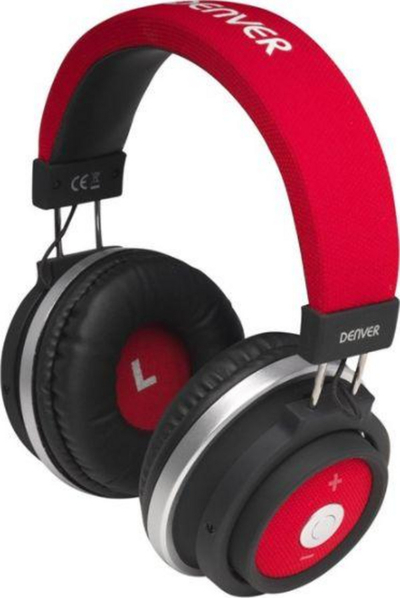 Kufje me Bluetooth Denver, të hirta / të kuqe 