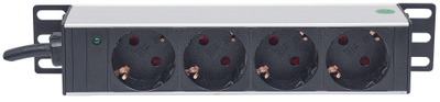 Njësi PDU Intellinet, 10" 1U rackmount, 4 dalje, e zezë