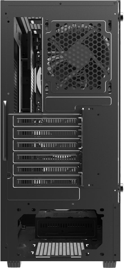 Куќиште за компјутер Savio Noctis Flow X1, mid tower, 4x 120mm PWM, црно