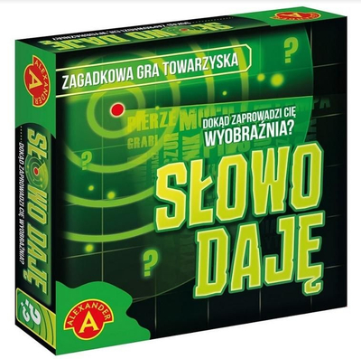 Lojë tavoline Alexander Słowo Daję, familjare, me letra dhe rërëmatës, jeshile