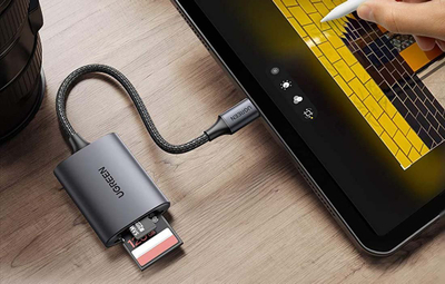 Lexues kartash Ugreen CM401, USB C, 5 Gb/s, gri