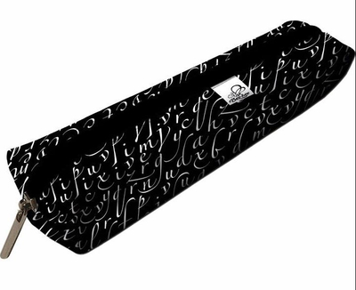Penar Bee-bee Mini Rectangular PPM-38, lëkurë eko, me shkronja, bardh e zi