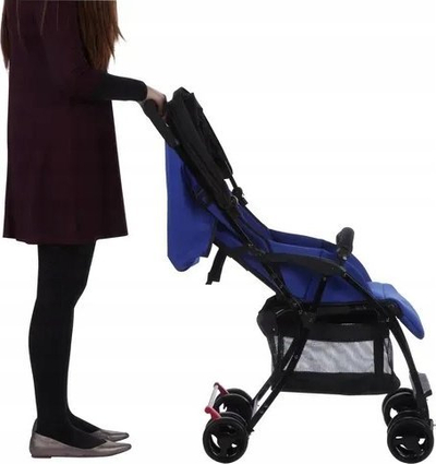Колица за бебе Safety 1st Urby Buggy, лесна 4.9 kg, со прилагодлива потпирачка, сина