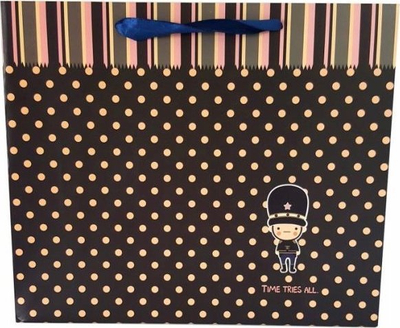 Qese dhuratash JU-PITER, letër, 31x26x12cm, me shumë ngjyra