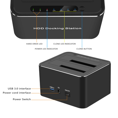 Docking Station TECH TIME Hard Drive Dock 201