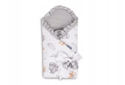 Mbështjellëse muslini Sensillo Teddy, 75x75 cm, e hirtë