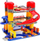 Garazh lodër Super Garage Playset, me shumë kate, me 6 makina, shumëngjyrësh