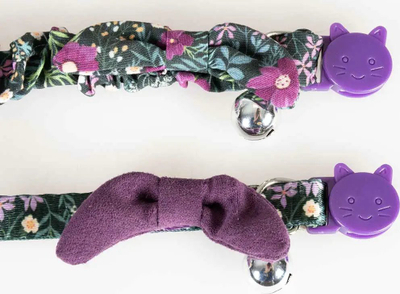 Jakë për mace duvoplus Cat collar Retro Flowers, najlon i rregullueshëm, me zile, shumëngjyrëshe
