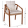 Karrige druri teak me litar & jastëkë 57×63.5×75–88 cm (HM9456.01)