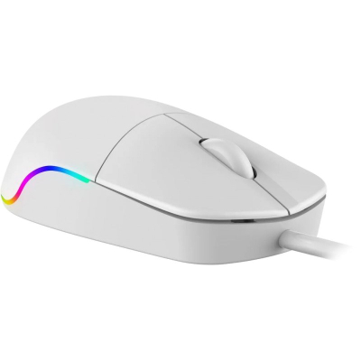 Maus me kabllo Azora MB-241, 1200 dpi, ndriçim RGB, i bardhë