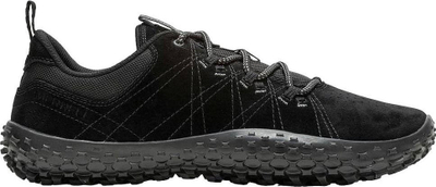 Atlete Merrell Wrapt M J037753, lëkurë natyrale, taban gome, të zeza