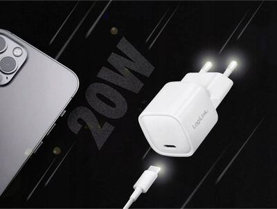 Karikues muri LogiLink PA0278, USB-C, 20W, i bardhë
