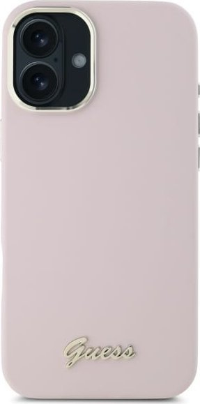 Kllapë telefoni Guess GUHCP16MSMBSLP për iPhone 16 Plus 6.7", silikon, rozë mat