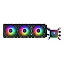 Ftohës uji për procesor AQIRYS AQUA ARGB 360, radiator 360 mm, ndriçim ARGB, i zi