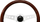 Timon portov Steering Wheel 350mm Wood Style, dru, argjend