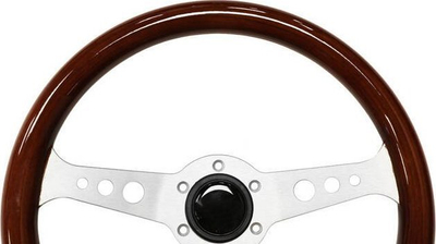Timon portov Steering Wheel 350mm Wood Style, dru, argjend
