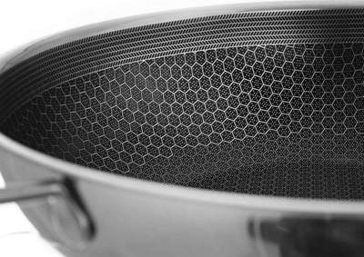 Tigan wok Orion Cookcell, 28 cm, sipërfaqe që s’ngjit, argjendtë