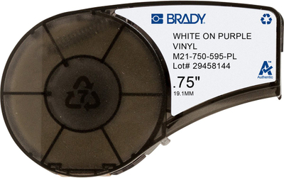 Kasetë etiketuese Brady M21-750-595-PL, vinil 19mm, për M210 M211, vjollcë