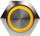 Buton LED DimasTech PD024, 19mm, unazë e verdhë, metalik