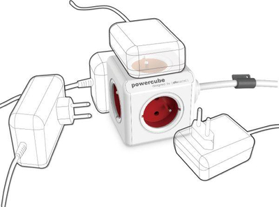 Kabllo zgjatëse PowerCube, 1,5m, e kuqe