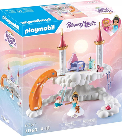 Set lodrash Playmobil Princess Magic Dhoma e bebit në re, 63 pjesë, për kalamaj 4 deri 10 vjeç, shumëngjyrësh