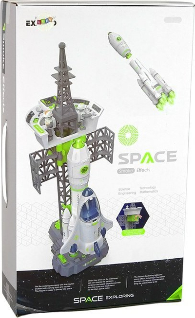Set lodër hapësinor Space Shuttle With Accessories, me drita dhe zëra, i bardhë me jeshile